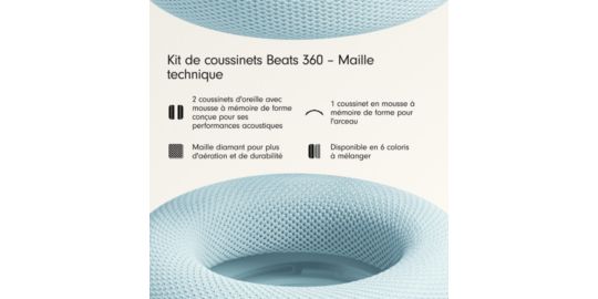 Kit de coussinets BEATS pour casque Beats 360 Bleu