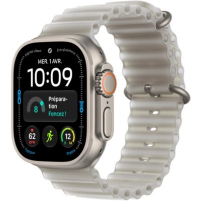 Location Montre connectée APPLE WATCH Ultra 4 49mm Tit Naturel/Gris Ocean Cell