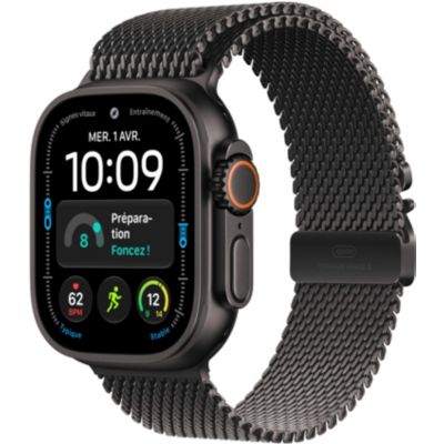 Location Montre connectée APPLE WATCH Ultra 4 49mm Tit Noir milanais M Cell
