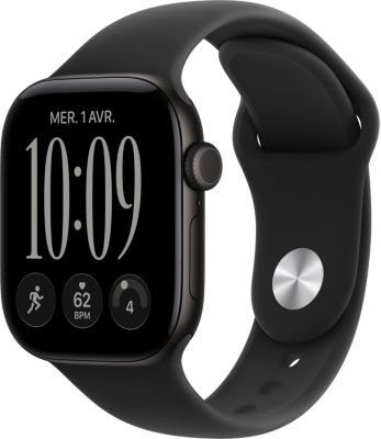Montre connectée APPLE WATCH Serie 12 42mm Alu noir / noir S/M
