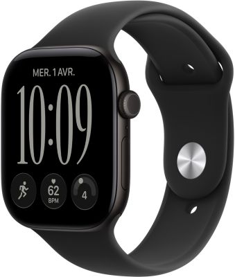 Montre connectée APPLE WATCH Serie 12 46mm Alu noir / noir S/M