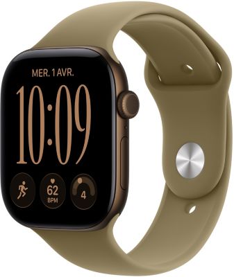 Montre connectée APPLE WATCH Serie 12 46mm Alu Bronze / Olive M/L