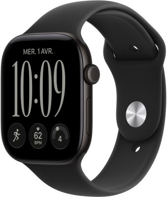 Montre connectée APPLE WATCH Serie 12 46mm Alu Noir / Noir M/L Cell