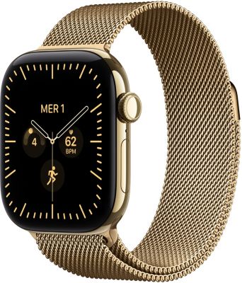 Montre connectée APPLE WATCH Serie 12 42mm Tit Or Milanais Cell