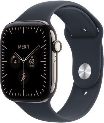 Montre connectée APPLE WATCH Serie 12 46mm Tit Nat / Bleu S/M Cell