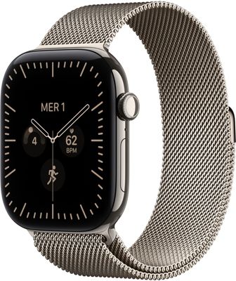 Montre connectée APPLE WATCH Serie 12 46mm Tit Nat Milanais M/L Cell