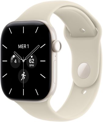 Montre connectée APPLE WATCH Serie 12 46mm Ceramic Blanc Nac S/M Cell