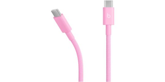 Câble BEATS USB-C vers USB-C 1.5m tisse rose neon