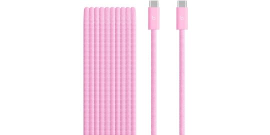 Câble USB C BEATS 240W USB-C vers USB-C 3m tisse rose neon