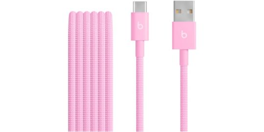Câble BEATS USB-A vers USB-C 1.5m tisse rose neon