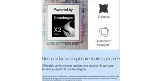 PC Hybride MICROSOFT Pack Surface Pro 12ème édition 13" XPlus RAM 16Go 512Go SSD Copilot+PC Noir