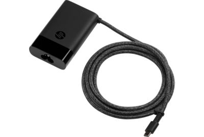 Chargeur ordinateur portable HP PC 65W noir mat compact USB-C EU