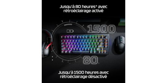 Clavier gamer sans fil HYPERX Alloy Rise Wireless 75
