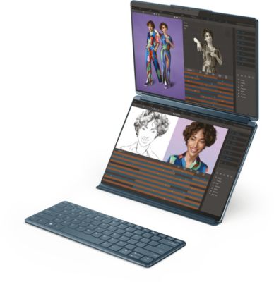 Lenovo Yoga Book 9 13IRU8 - Ordinateur Portable 2x13 3 2 8K Intel Core i7-1355U RAM 16Go SSD 1 To Intel Iris XE Graphics Windows 11 Home Digital Pen 3 Clavier AZERTY Francais - Blue
