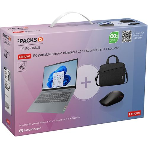 Ordinateur portable LENOVO Pack IdeaPad Slim 3 15IAN8