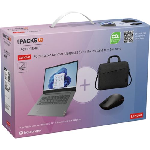 Ordinateur portable LENOVO Pack IdeaPad 3 17IAU7