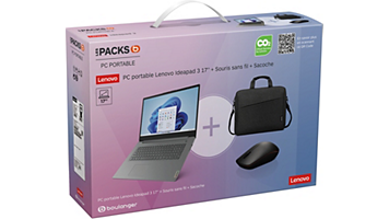 Ordinateur portable LENOVO Pack IdeaPad 3 17IAU7