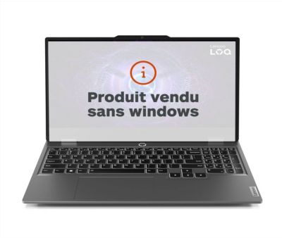 PC Gamer LENOVO LOQ 15IAX9 RTX4050 6Go sans Windows