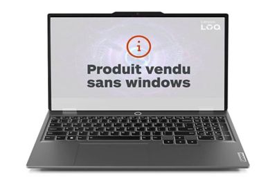 PC Gamer LENOVO LOQ 15IAX9 RTX4050 6Go sans Windows