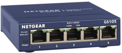Switch ethernet NETGEAR GS105 Métal 5 Ports - Garantie à vie