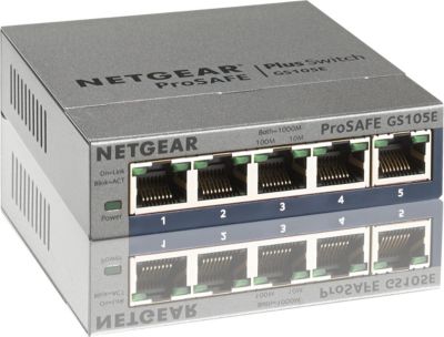 Switch ethernet NETGEAR GS105E Metal 5 Ports Gbps +Interface web