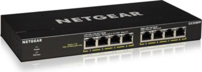 Switch ethernet NETGEAR Switch RJ45 Giga 8 Ports POE GS308PP-100