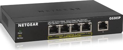 Switch ethernet NETGEAR G305Pv2 5 ports Gigabit avec 4 port PoE+