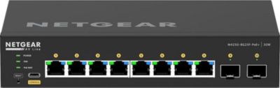 Switch ethernet NETGEAR Switch RJ45 Giga 8 Ports GSM4210PX-100
