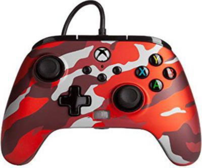 Manette POWER A Manette de jeu filaire Metallic Red Camo