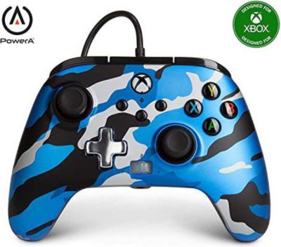 Manette POWER A Manette de jeu filaire Metallic Blue Cam