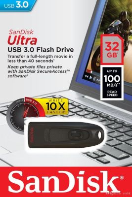 SanDisk Ultra 32 Go Clé USB 3.0 jusqu'à 130 Mo/s - Paquet de trois : :  Informatique