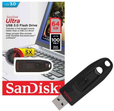 Clé USB 2.0 64 Go Mini Clef USB 64Go avec Lanière Mémoire de Stockage Externe USB Flash Drive à Haute Vitesse Compatible avec Ordinateur/ PC/TV/Autoradio 