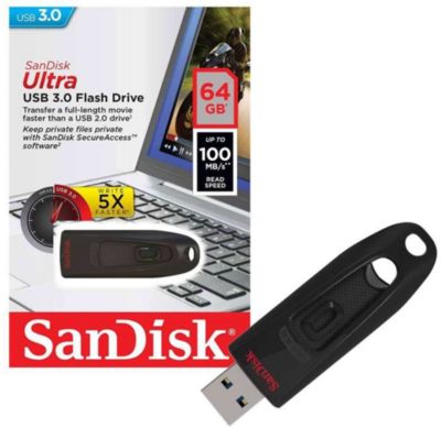 SanDisk Clé USB USB3.0 Ultra Flair 64 GB