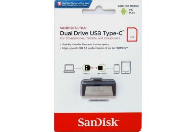 Clé USB SANDISK Ultra Dual Drive USB + USB Type C 64GB