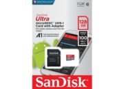 Carte Micro SD SANDISK Ultra Android microSDXC 128Go + Adapt SD