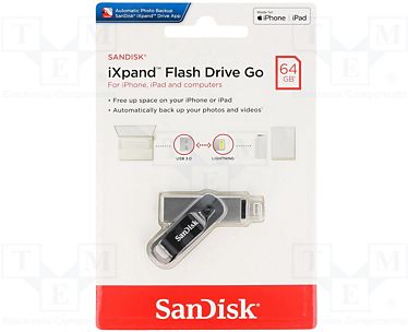 SanDisk iXpand Go Clé USB de 64 Go, 2-en-1 avec …