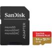 Carte Micro SD SANDISK microSD EXT PLUS 64Go + Adaptateur