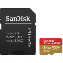 Carte Micro SD SANDISK microSD EXT PLUS 64Go + Adaptateur