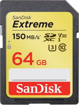 Carte SD SANDISK Extreme SDXC Video 64 Go 60/150 Mo/s V30 Reconditionné Carte SD SANDISK Extreme SDXC Video 64 Go 60/150 Mo/s V30 Reconditionné