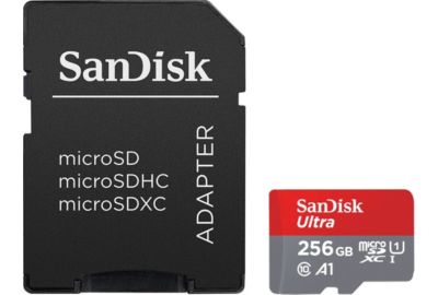 Carte Micro SD SANDISK Ultra microSDXC 256Go + SD Adapteur