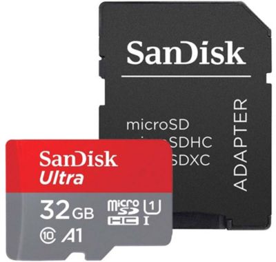 Carte mémoire Micro SDHC SANDISK, 32Go, adaptateur - - Super U