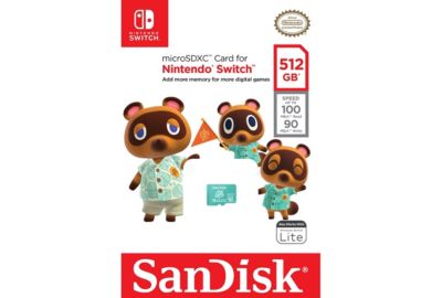 Carte Micro SD SANDISK Nintendo Switch microSDXC 512Go