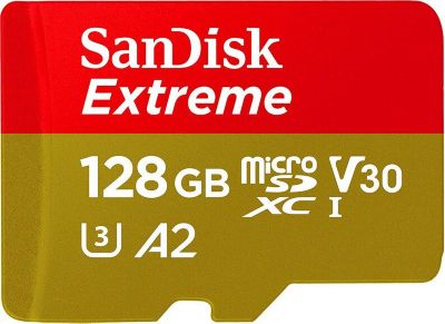 Carte Micro SD SANDISK 128GO microSD Extreme Plus + Adaptateur
