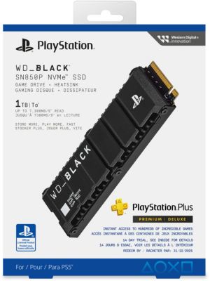 Disque dur SSD interne WESTERN DIGITAL BLACK SSD SN850P 1To PS5