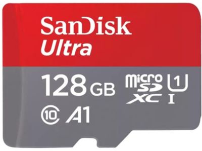 Carte Micro SD SANDISK 128Go UltramicroSDXC + SD adapteur