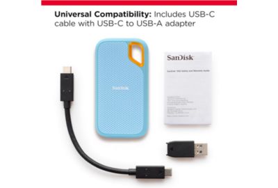 Disque dur SSD portable SANDISK Extreme 2To bleu