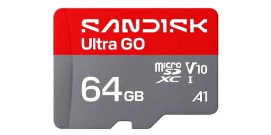 Carte Micro SD SANDISK Ultra GO uSD 64Go 140MBs C10 UHS