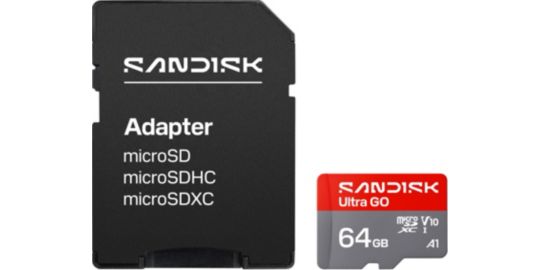 Carte Micro SD SANDISK Ultra GO uSD 64Go 140MBs C10 UHS