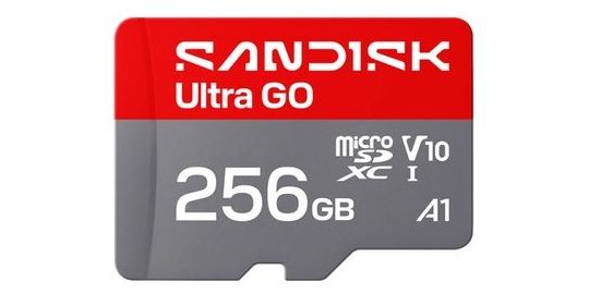 Carte Micro SD SANDISK Ultra GO uSD 256Go 190MBs C10 UHS
