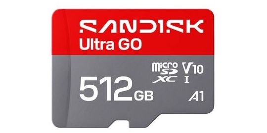 Carte Micro SD SANDISK Ultra GO uSD 512Go 190MBs C10 UHS